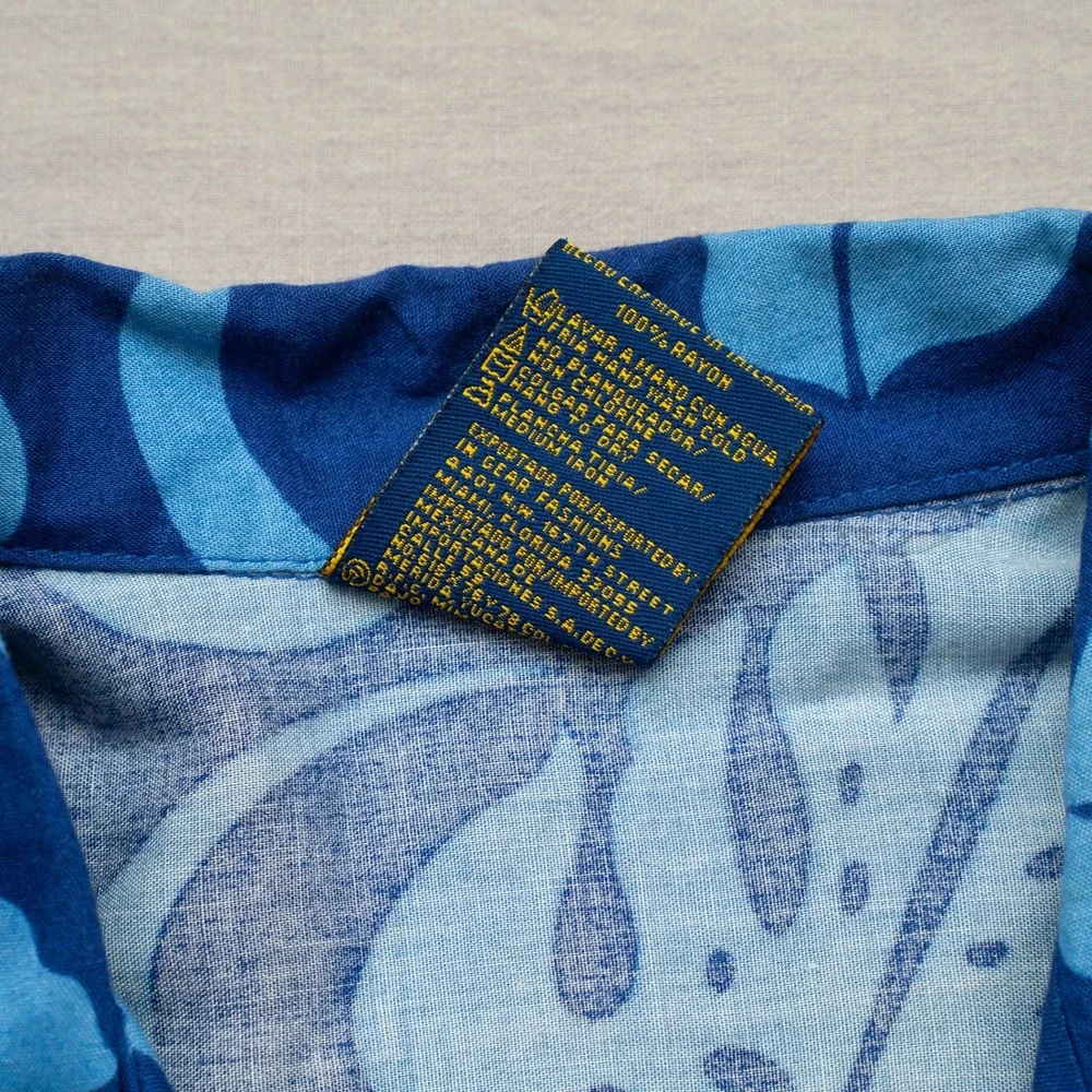 Vintage 2000s Y2k Corona Button Up Rayon Hawaiian Aloha Shirt‎ XL
